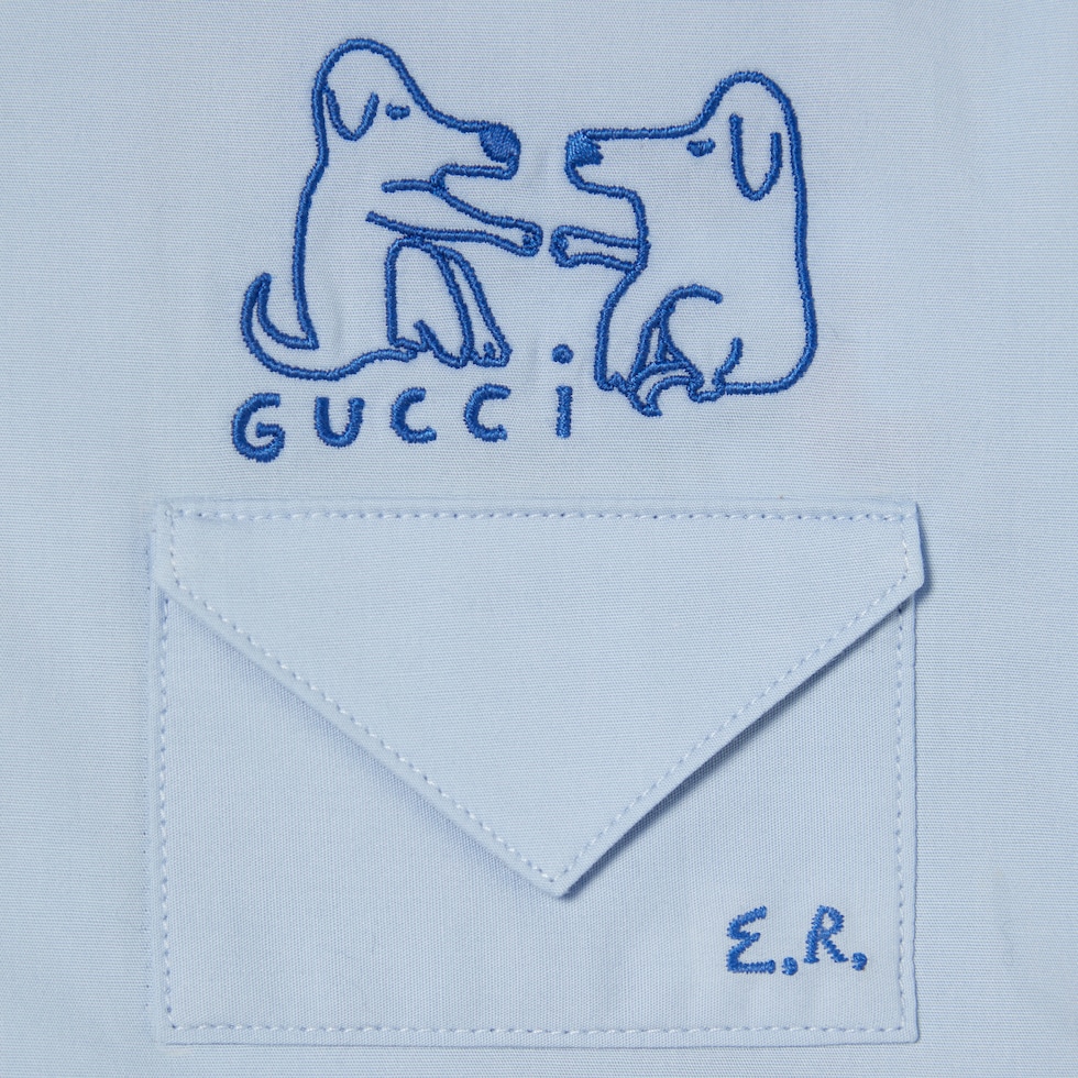 Baby cotton shirt with embroidery