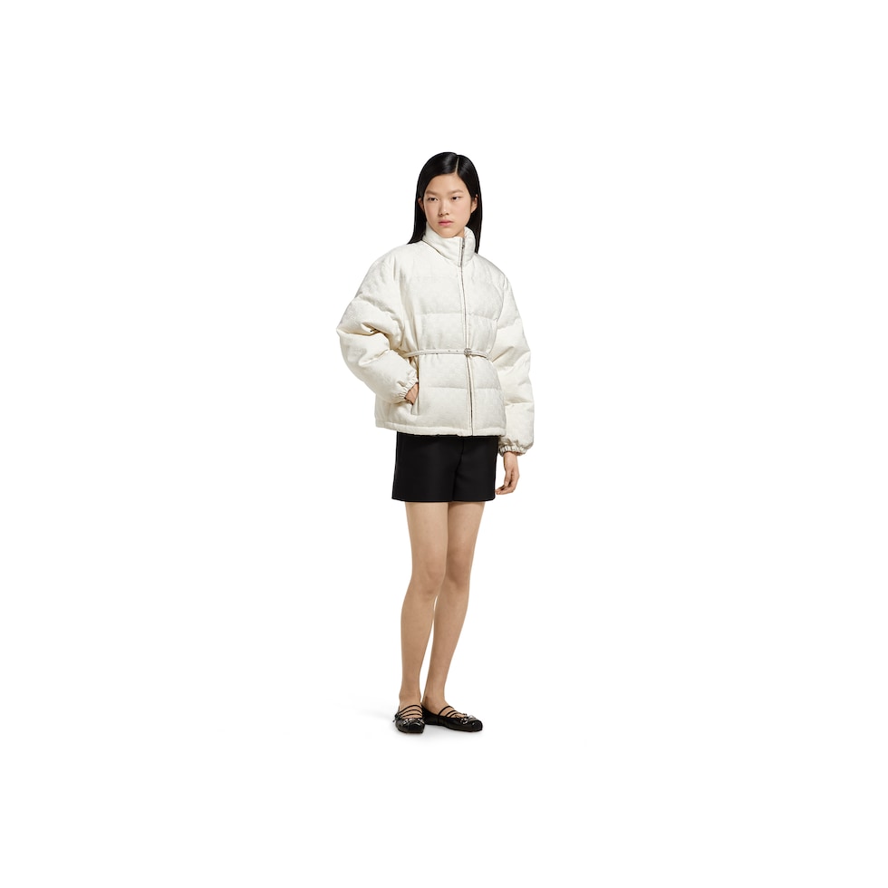 Blouson aviateur matelassé en toile GG