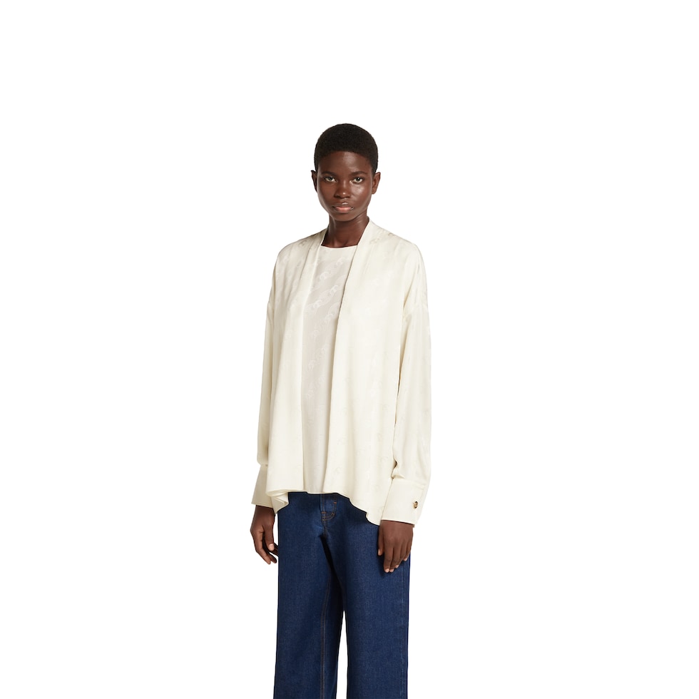 Marina Chain silk jacquard top