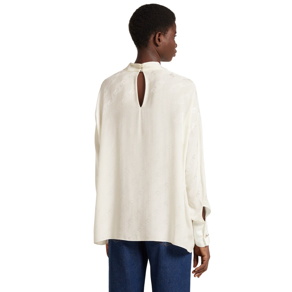 Marina Chain silk jacquard top