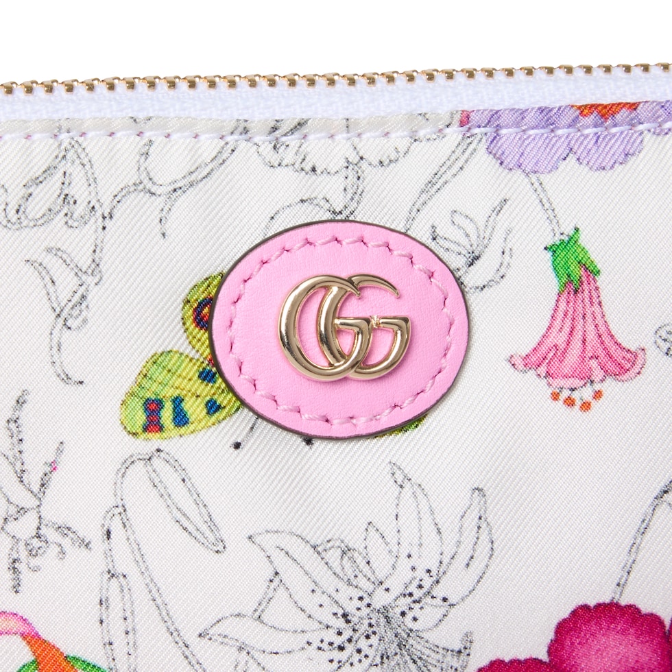Printed silk small pouch