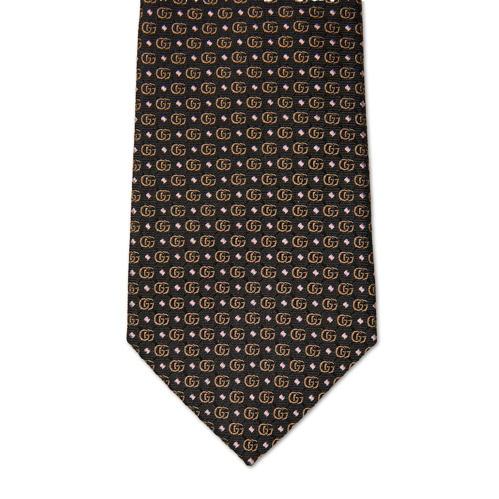 Double G silk jacquard tie