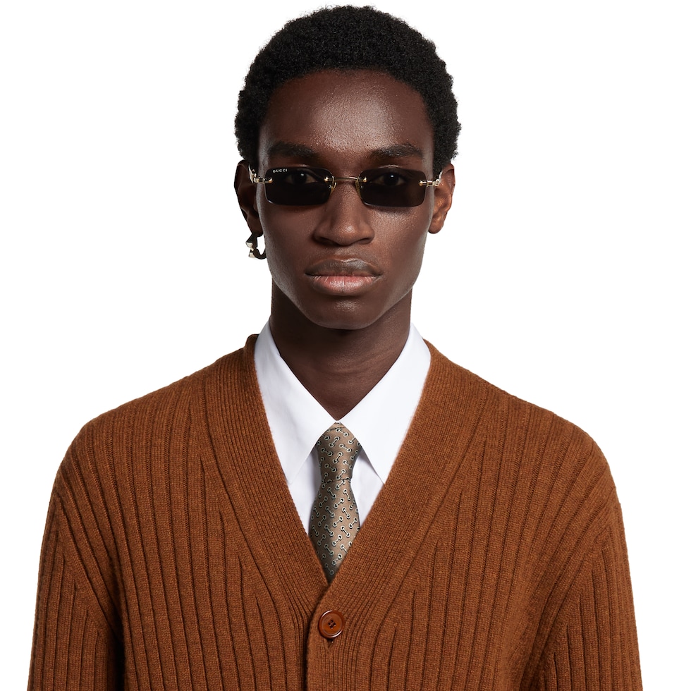 Horsebit silk jacquard tie