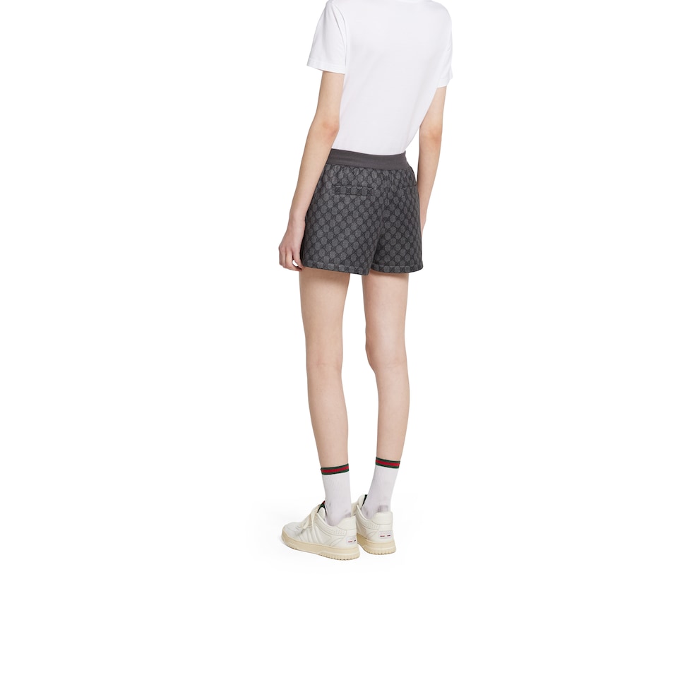 Printed technical jersey shorts