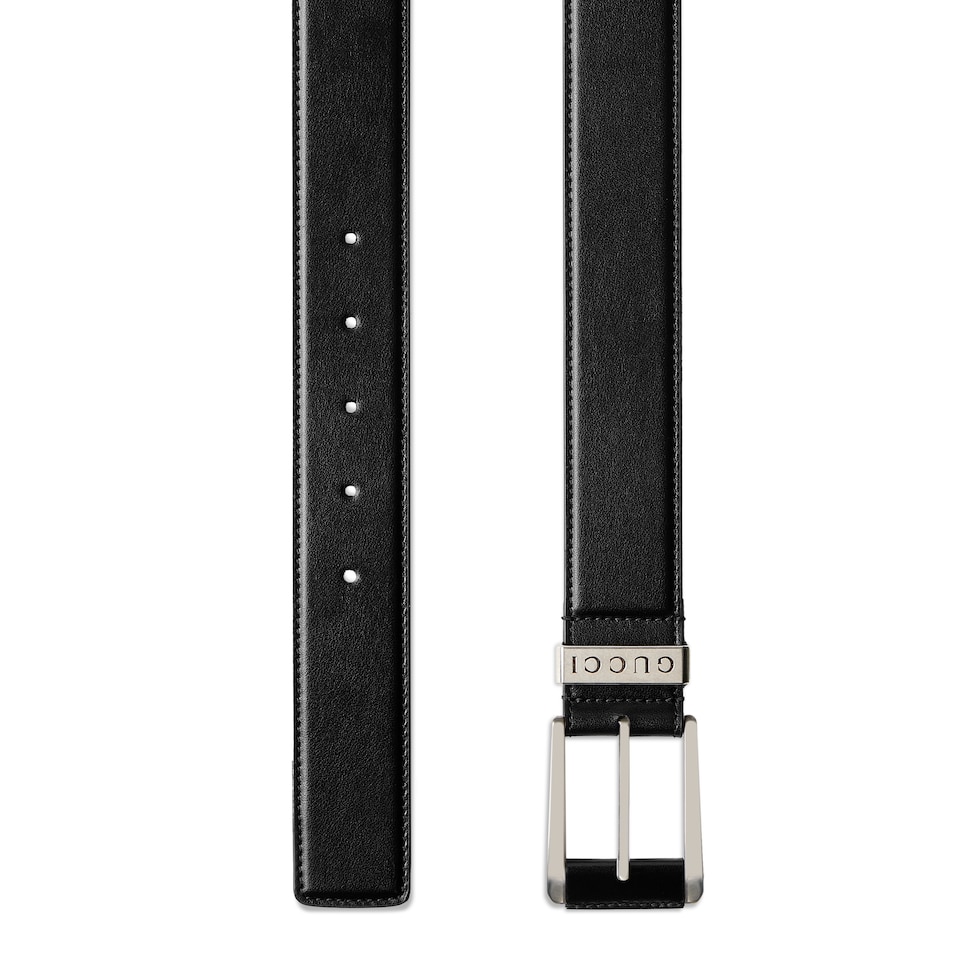 Belt with squared buckle