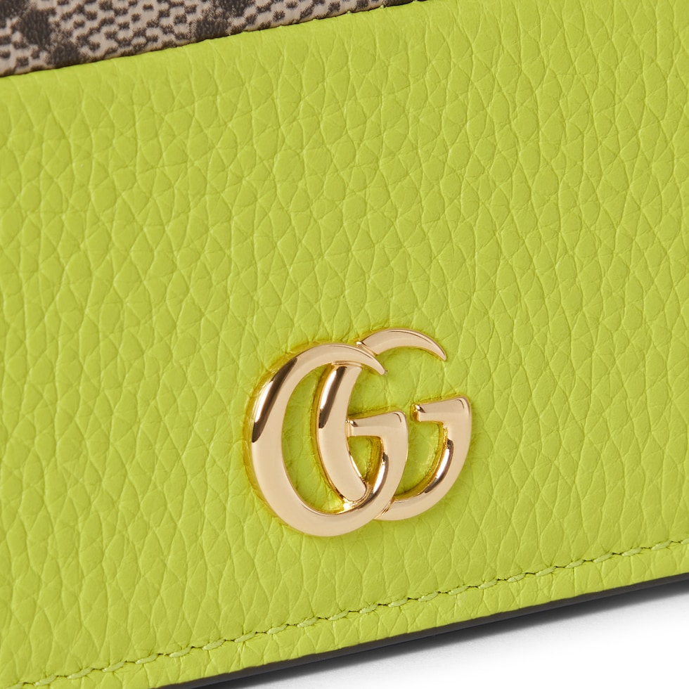 GG Marmont bi-color wallet on chain