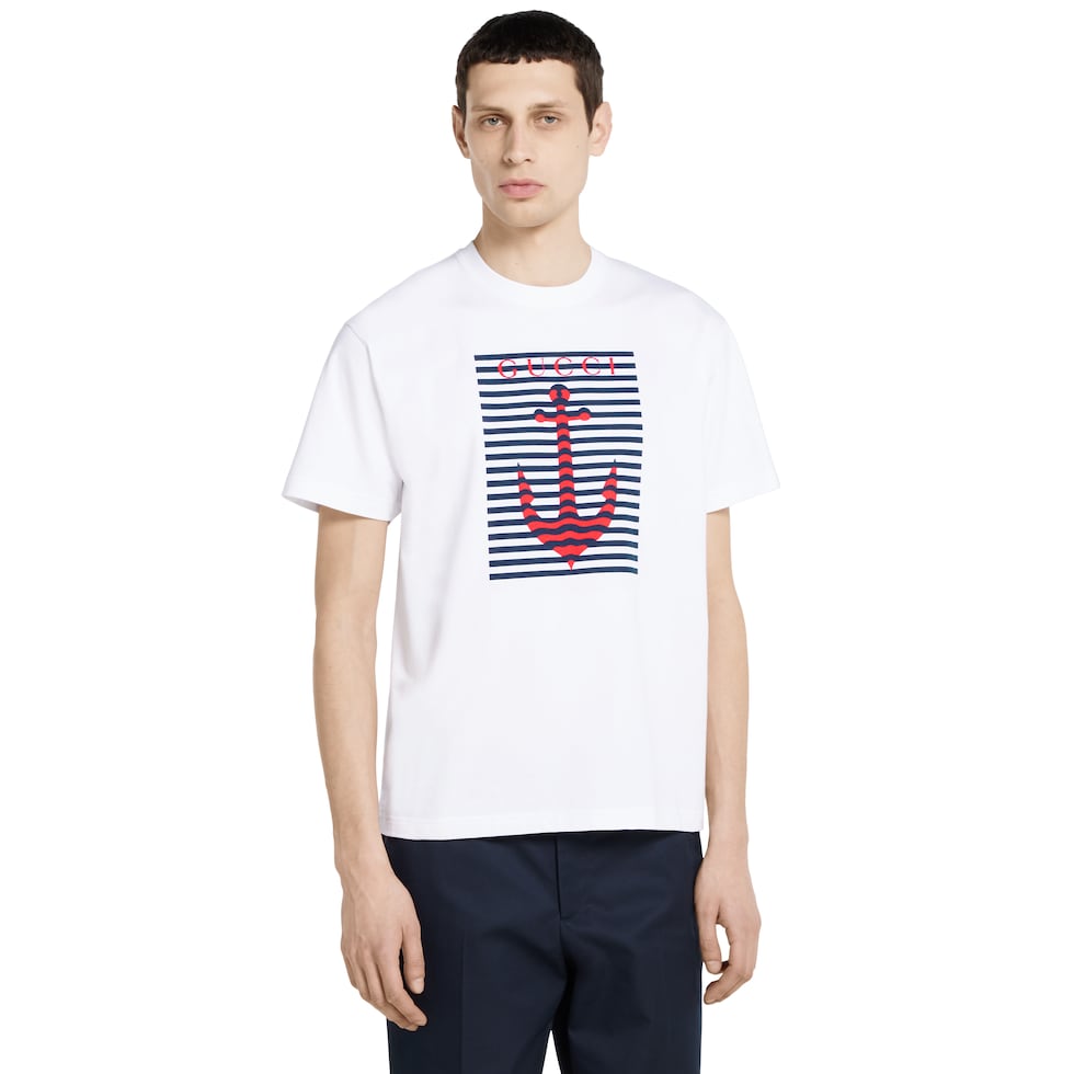 Printed cotton jersey T-shirt
