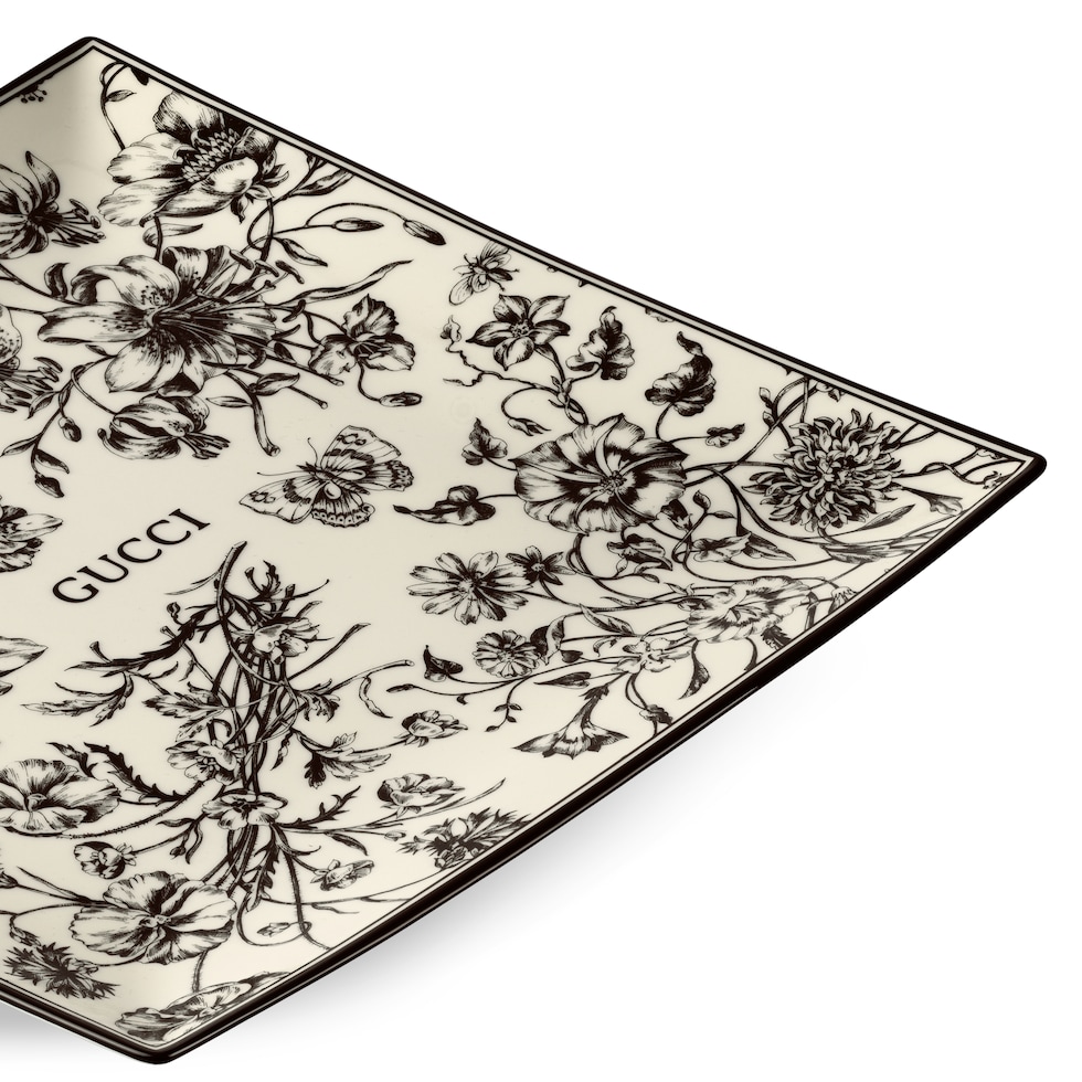Gucci Flora Sketch print large trinket tray