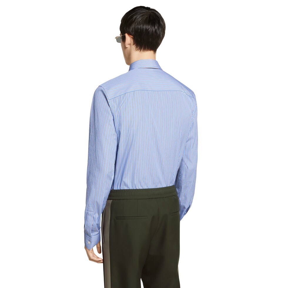 Camicia in popeline di cotone con ricamo