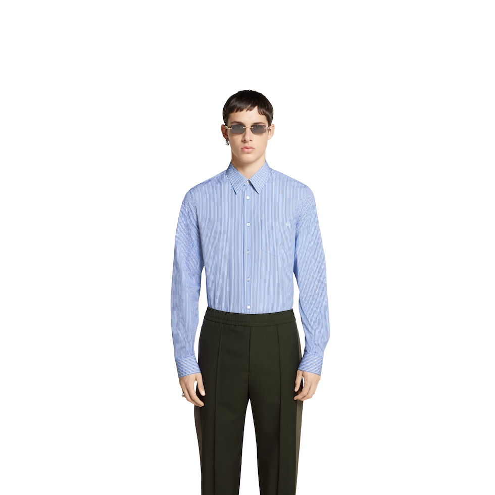 GUCCI グッチ カジュアルシャツ 青 40(L位) 4103625E0211 GUCCI（グッチ）カジュアルシャツ 青 サイズ:44(S位) メンズ