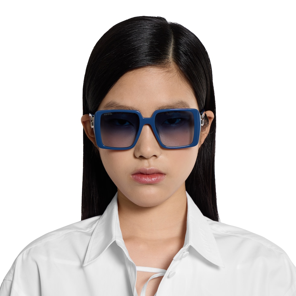 Low nose bridge fit square sunglasses