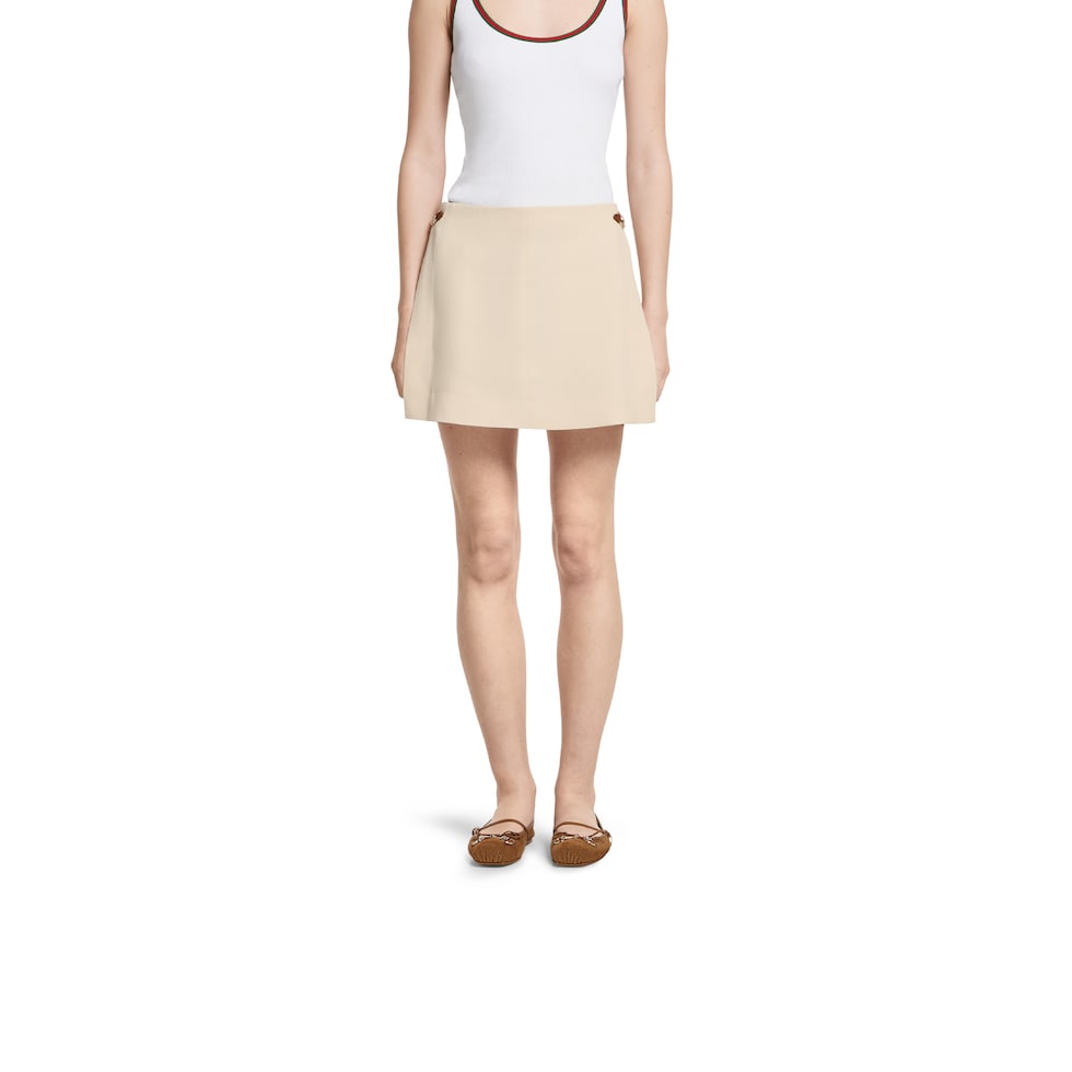 Short linen canvas skirt
