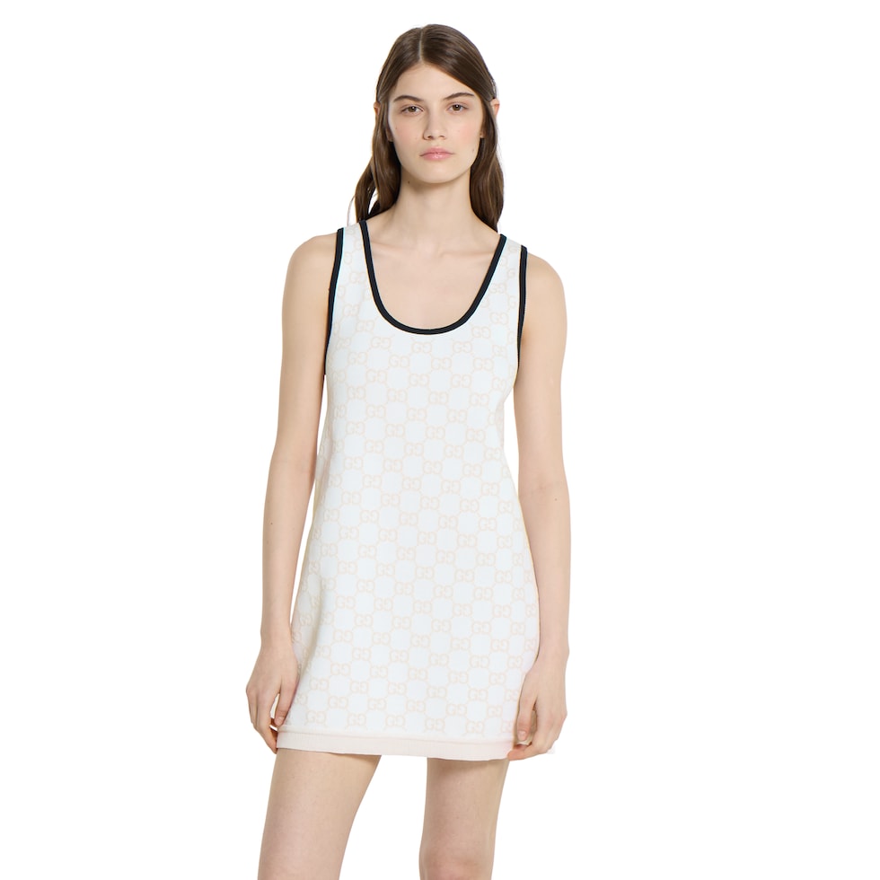 GG fine cotton jacquard dress