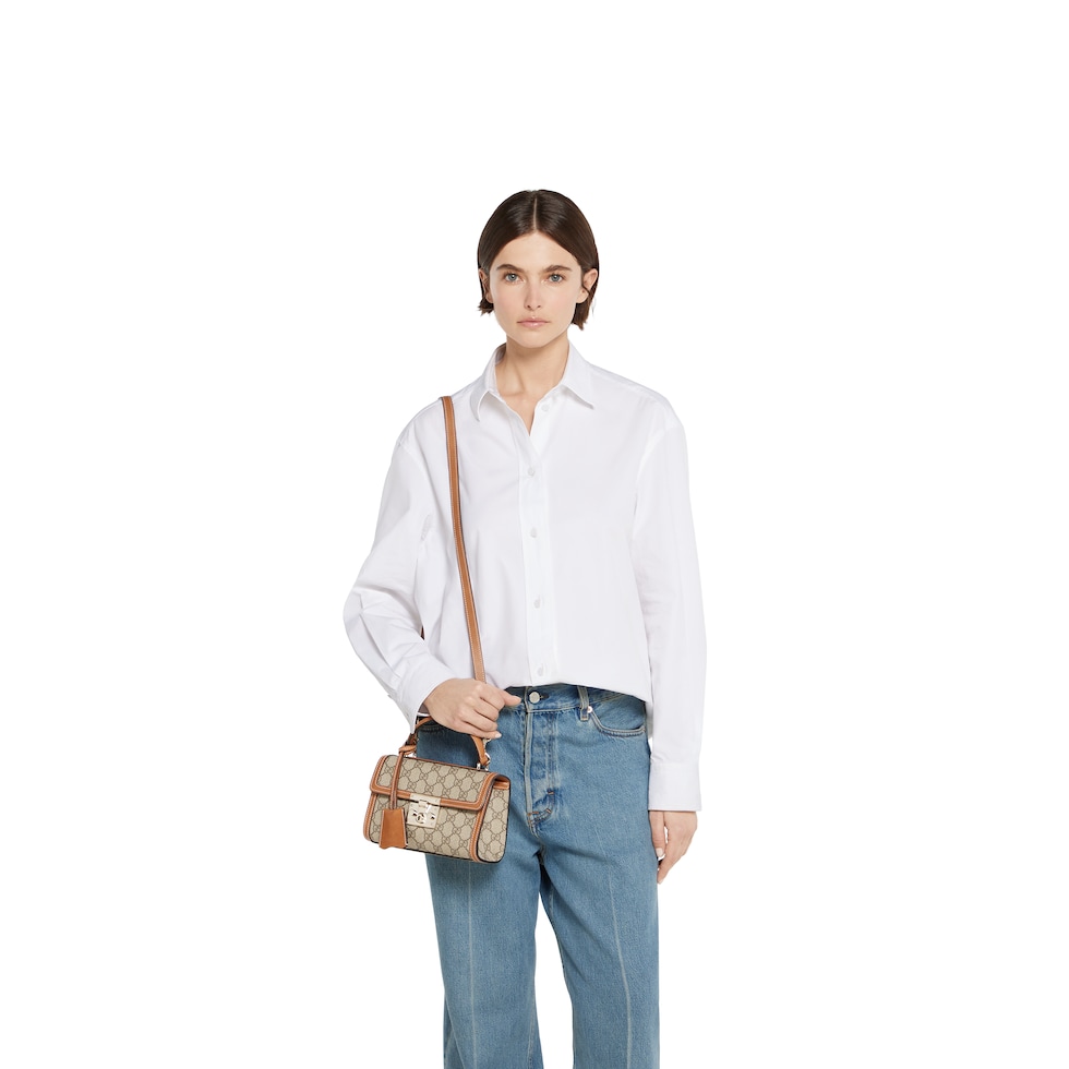 【GUCCI】GG SMALL TOP HANDLE BAG◆724499UM8HG Ophidia small top handle bag in beige and brown GG fabric
