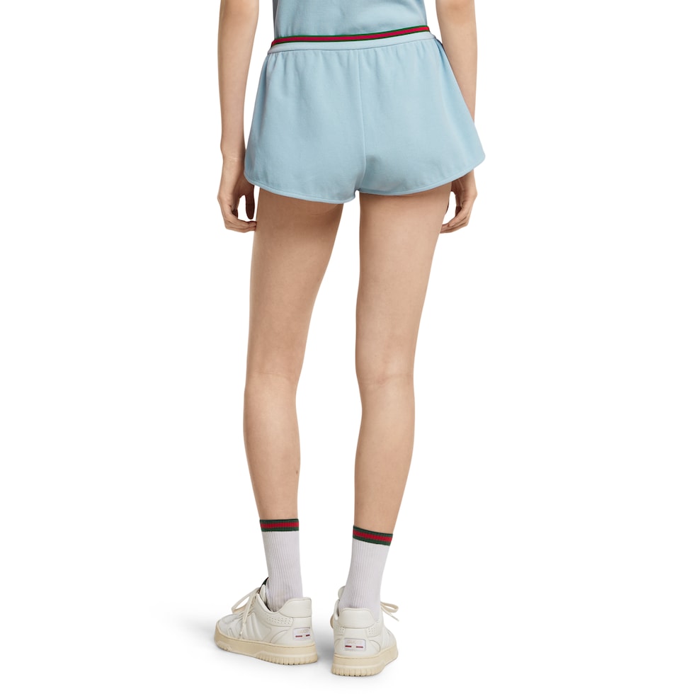 Cotton piquet shorts with Web