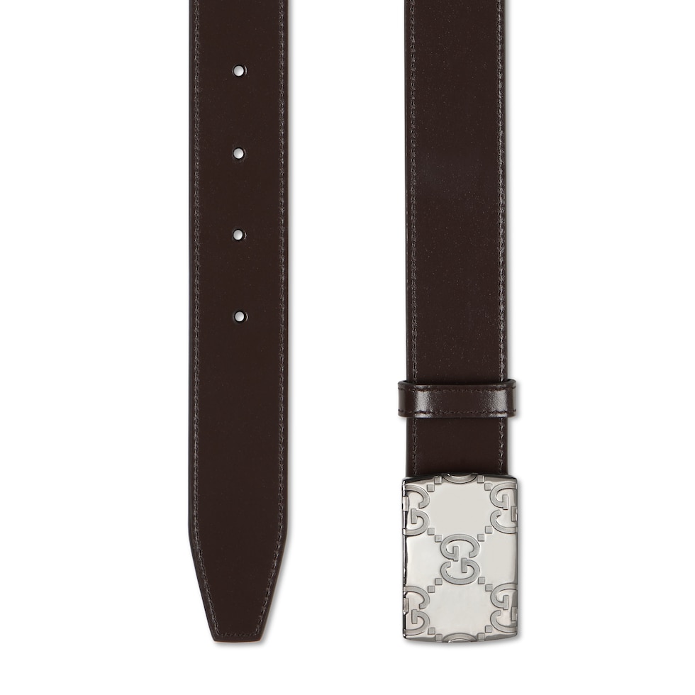 Belt with rectangular buckle