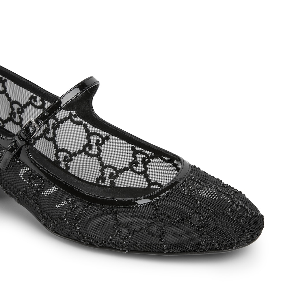 Women's GG crystal ballet flat 