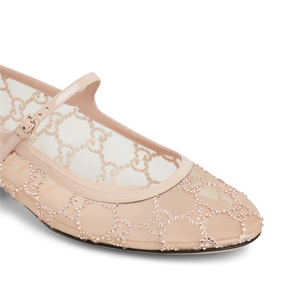 Women's GG crystal ballet flat 