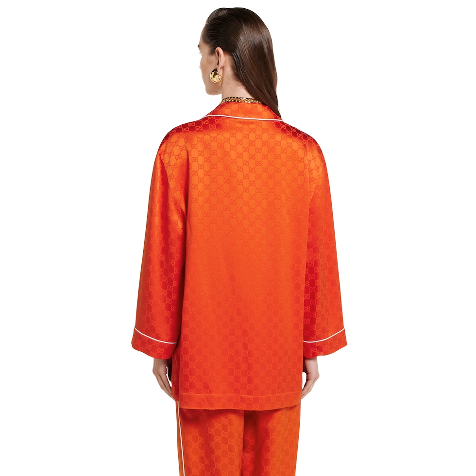 GG satin shirt