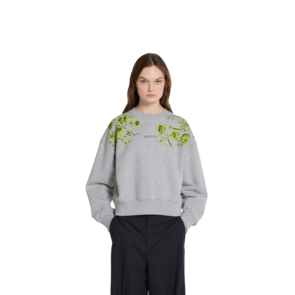 Cotton jersey sweatshirt with print