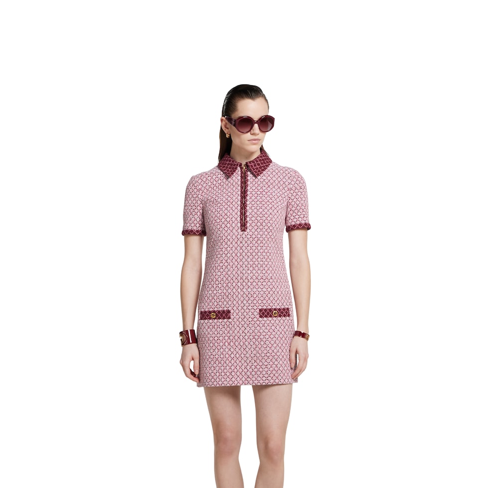 Diamond cotton bouclé dress