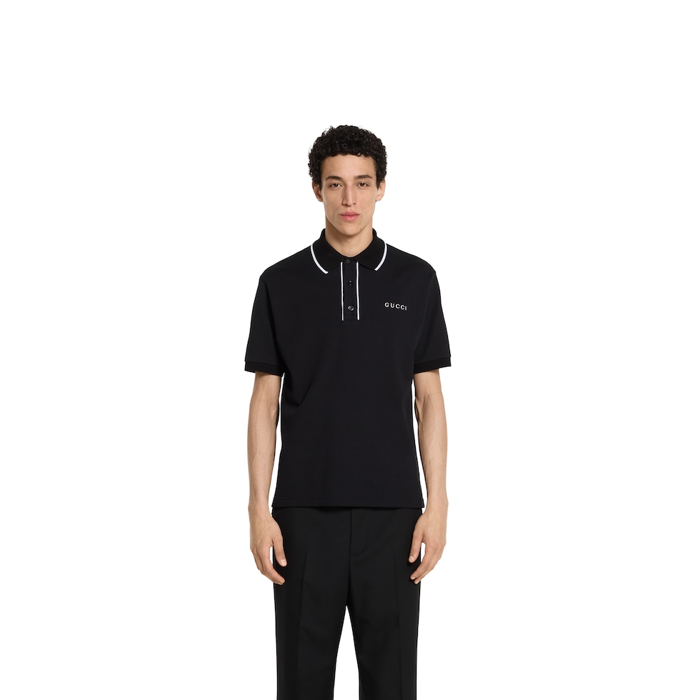 GUCCI 水色 ストライプポロシャツ 吸水速乾】COOL COMFORT ジャージーサッカーストライプ