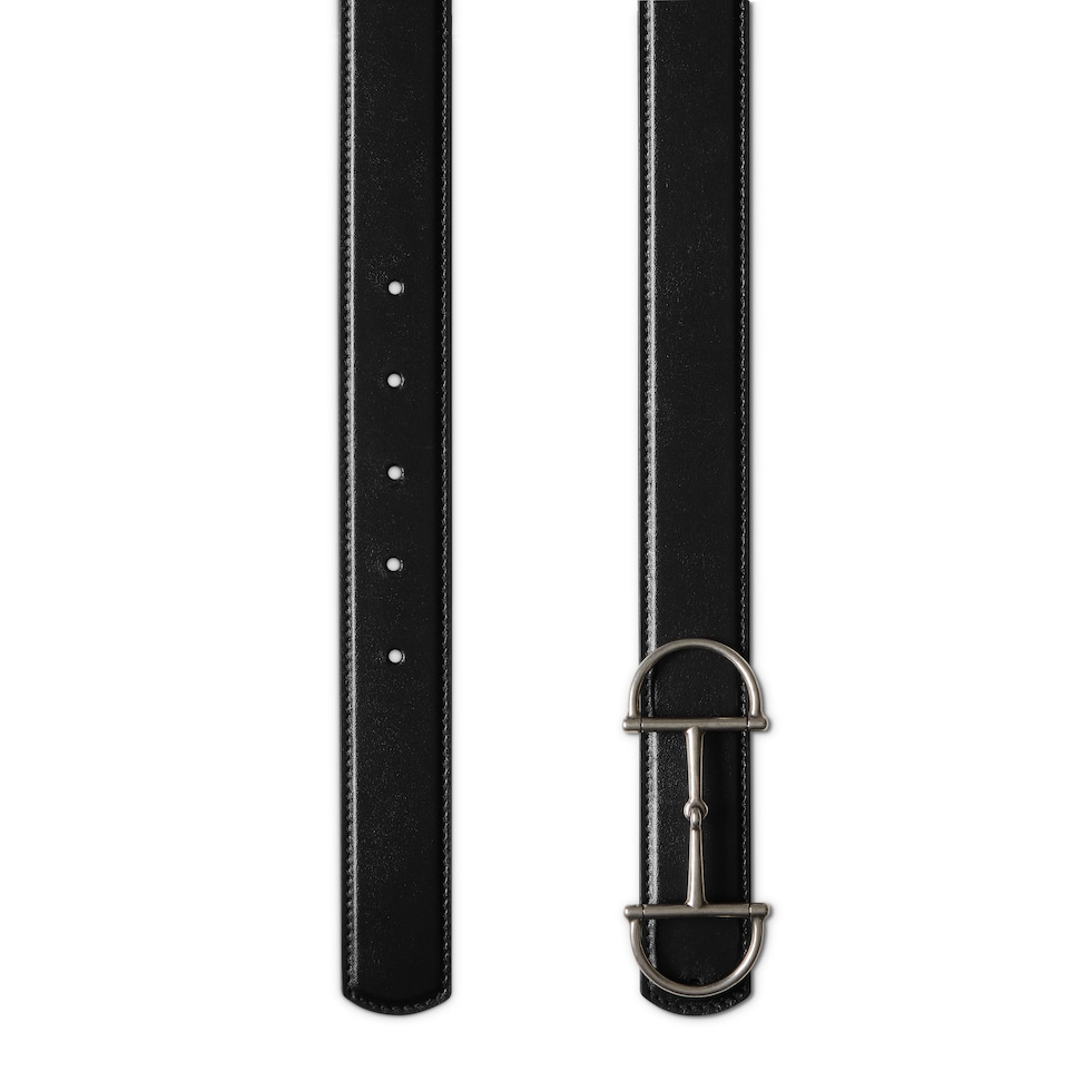 Reversible leather belt with Horsebit