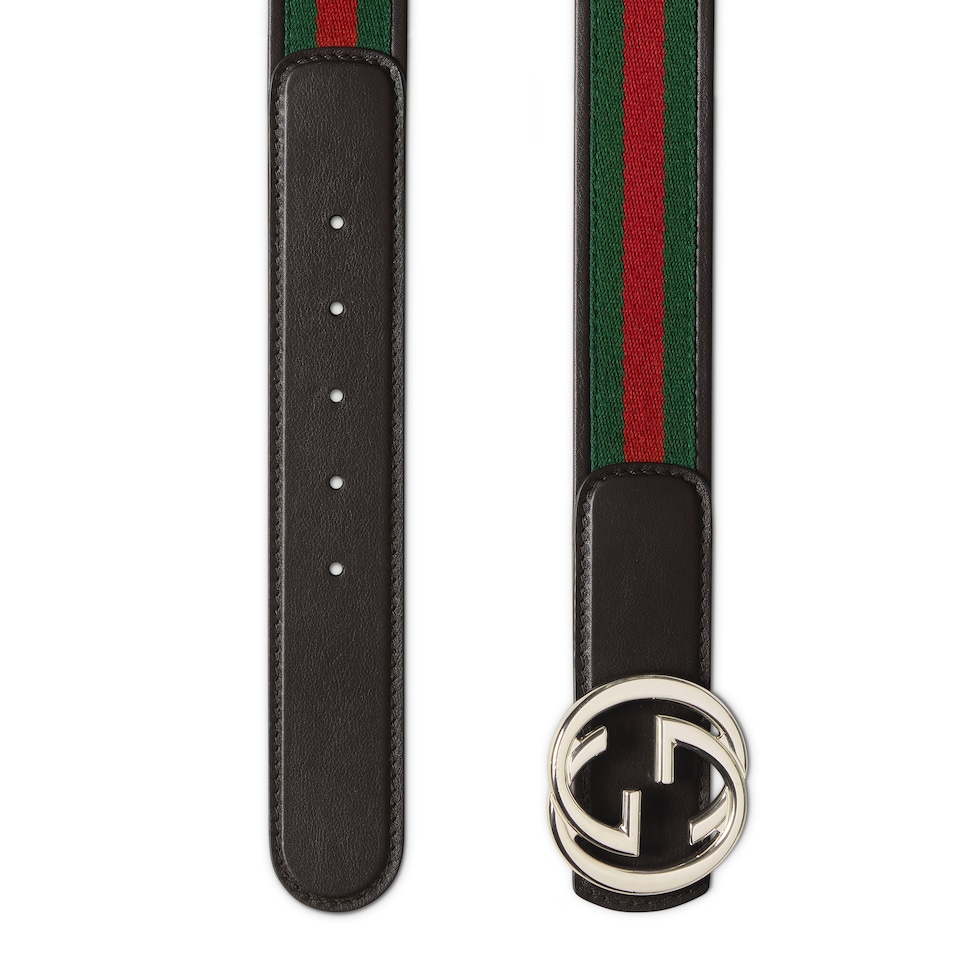 Reversible belt with Interlocking G buckle