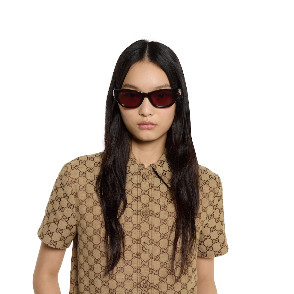グッチ キャットアイ＆バタフライサングラス | GUCCI® JP