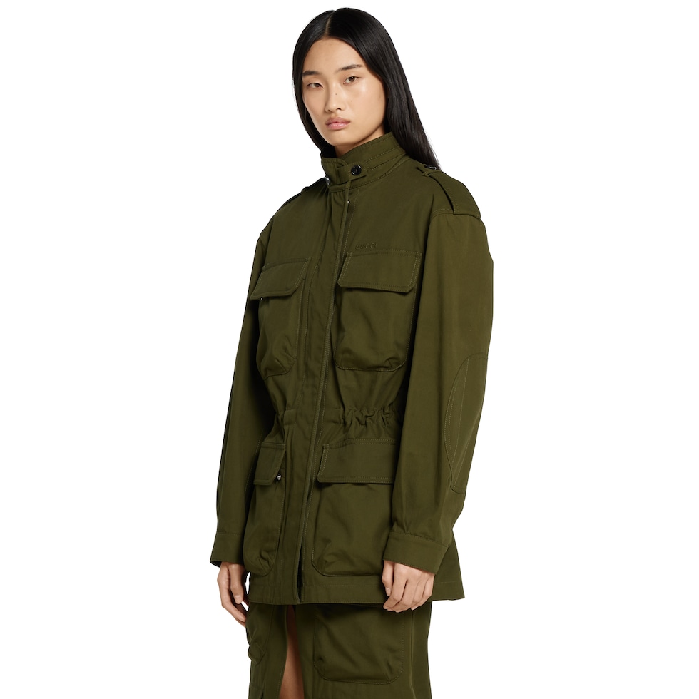 Veste en toile de coton avec broderie