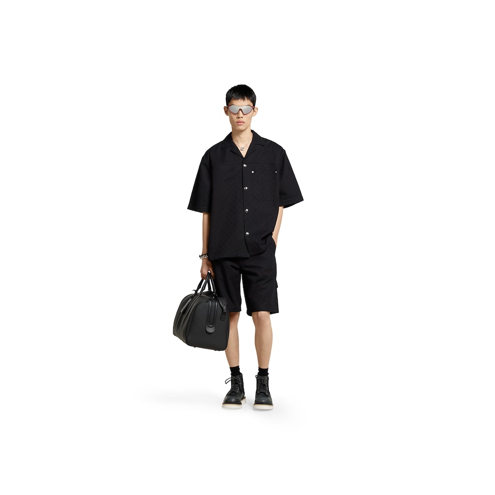 Camisa de jacquard de mezclilla de algodón con GG