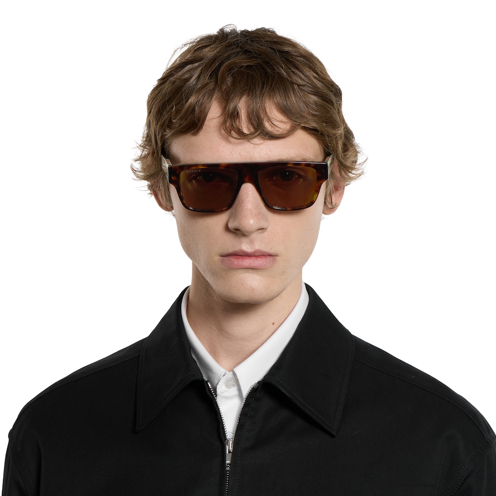 Rectangular frame sunglasses