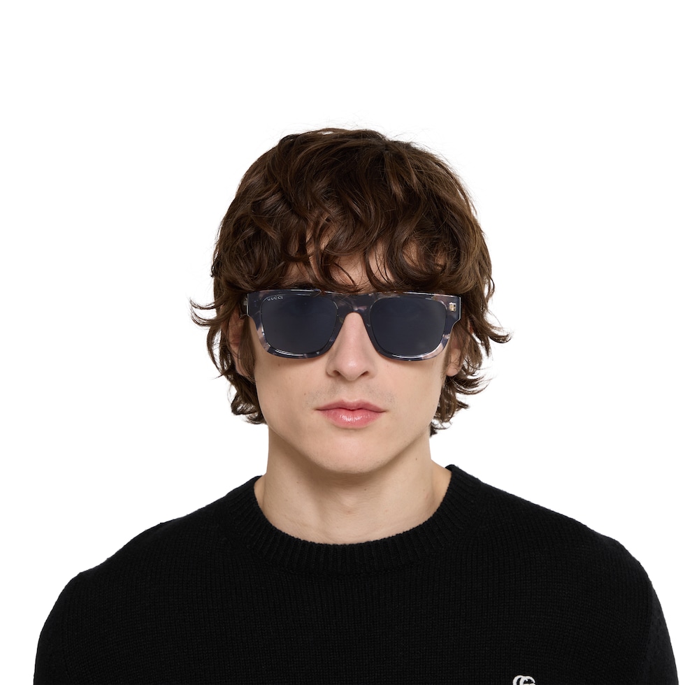 Rectangular frame sunglasses
