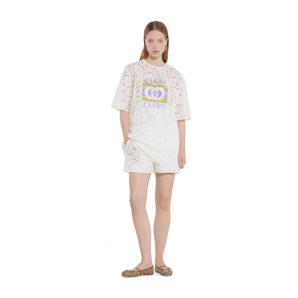Shorts aus Gucci Blumen-Spitze