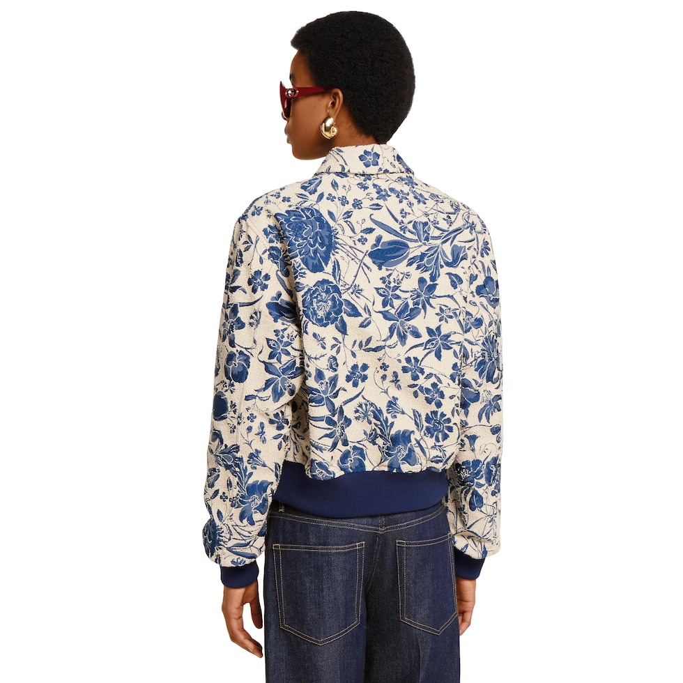 Flora cotton bouclé jacquard jacket