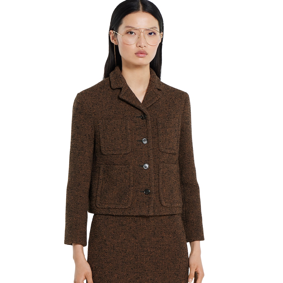 Seeded wool jacket