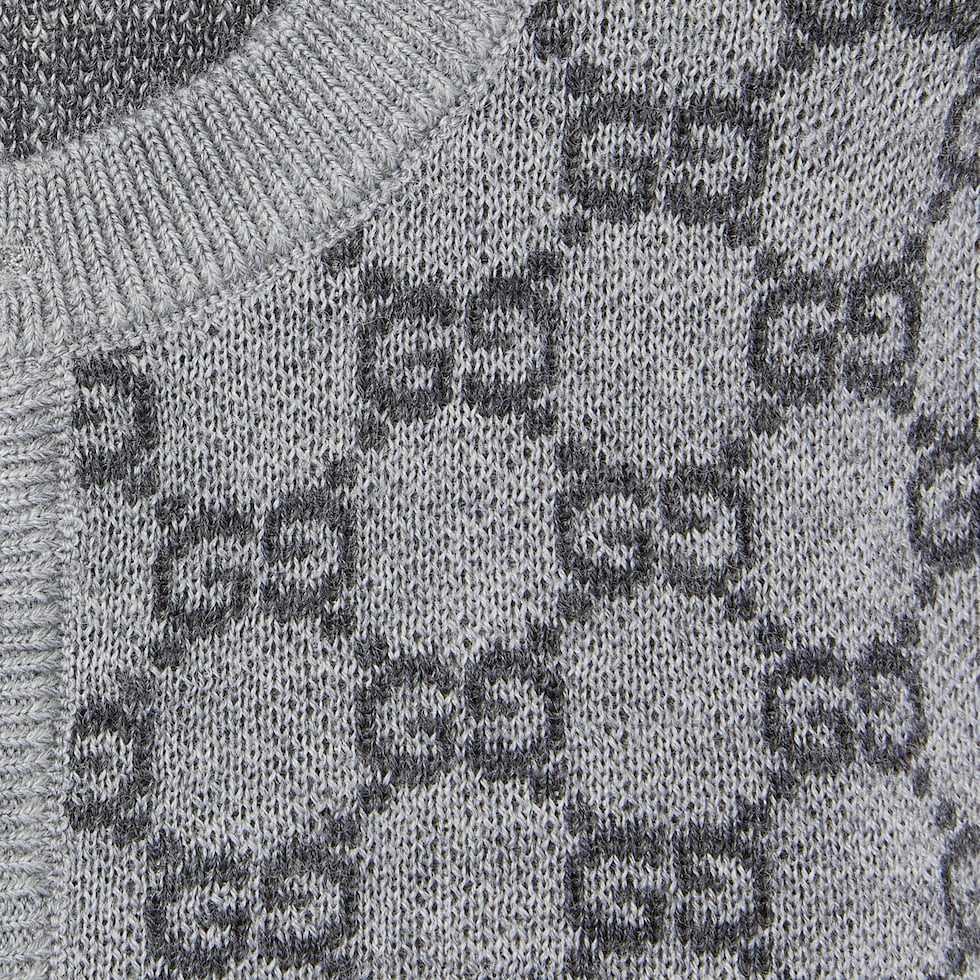 Baby GG wool jacquard one-piece