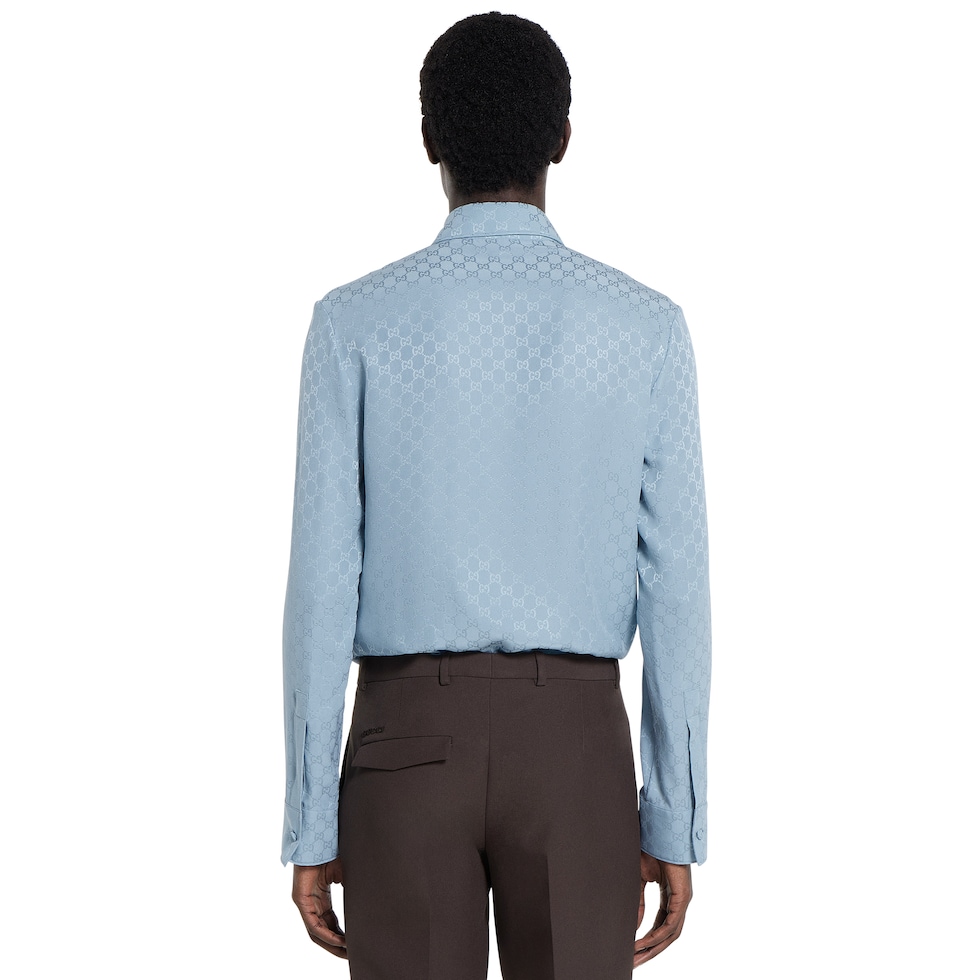Bluse aus GG Seidenjacquard