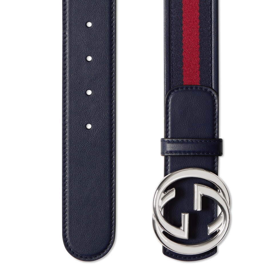 Reversible belt with Interlocking G buckle