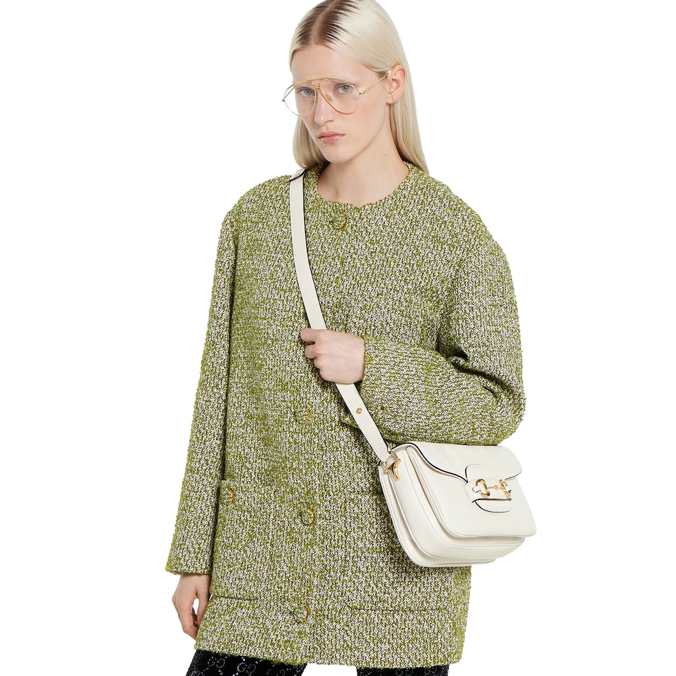 Bolsa para el hombro pequeña Gucci Horsebit 1955 Aura
