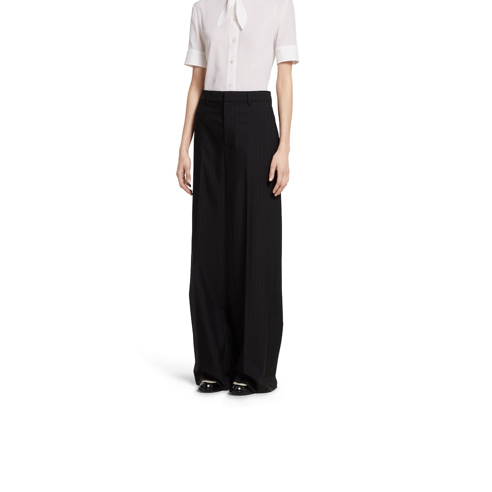 Hose aus Gucci Wolljacquard mit Nadelstreifen