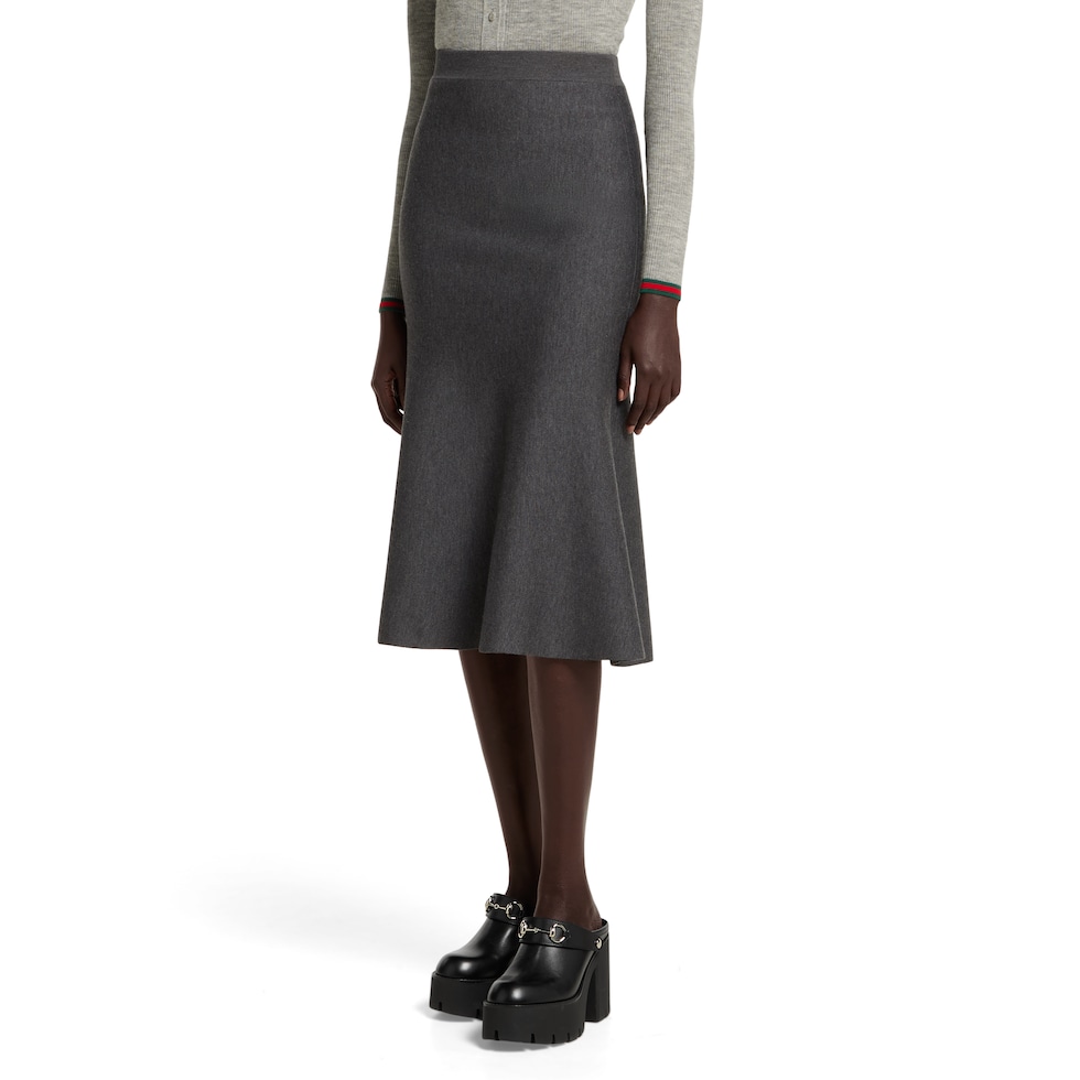 Fine wool skirt
