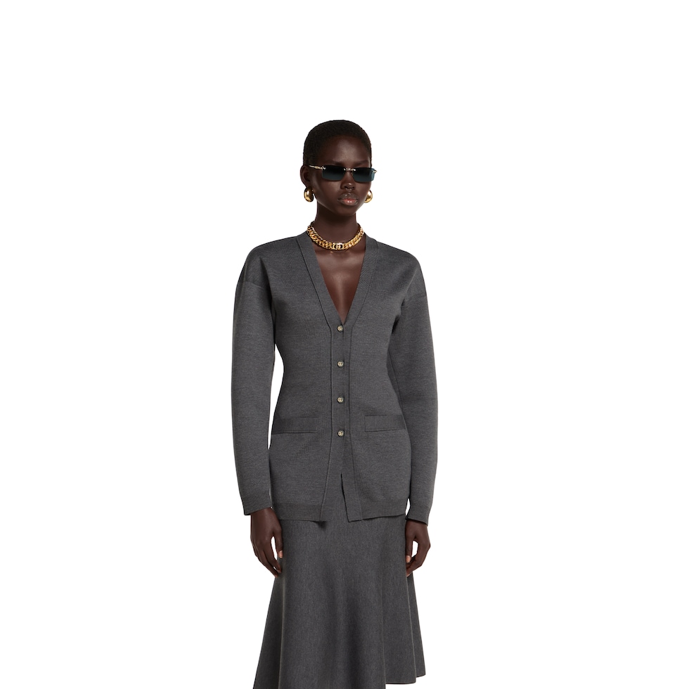 Extra fine wool cardigan