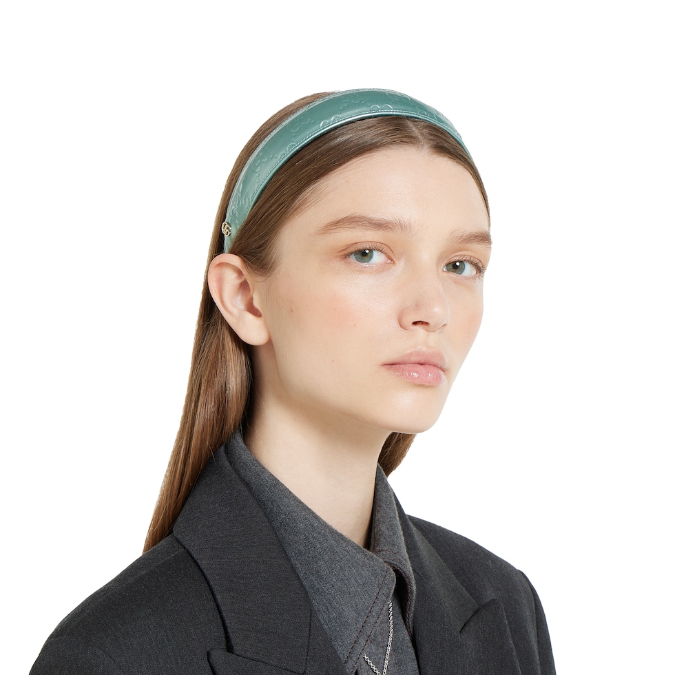 GG leather hairband
