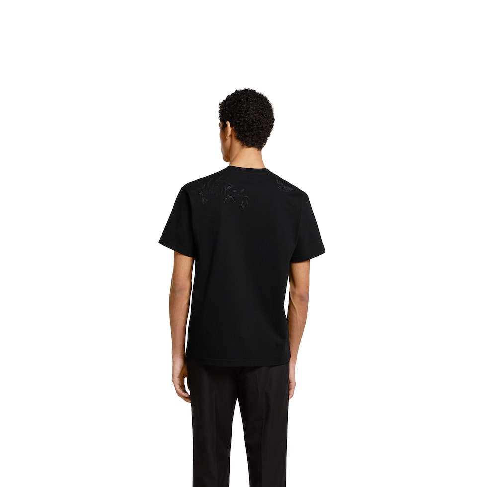 T-shirt in jersey di cotone con ricamo