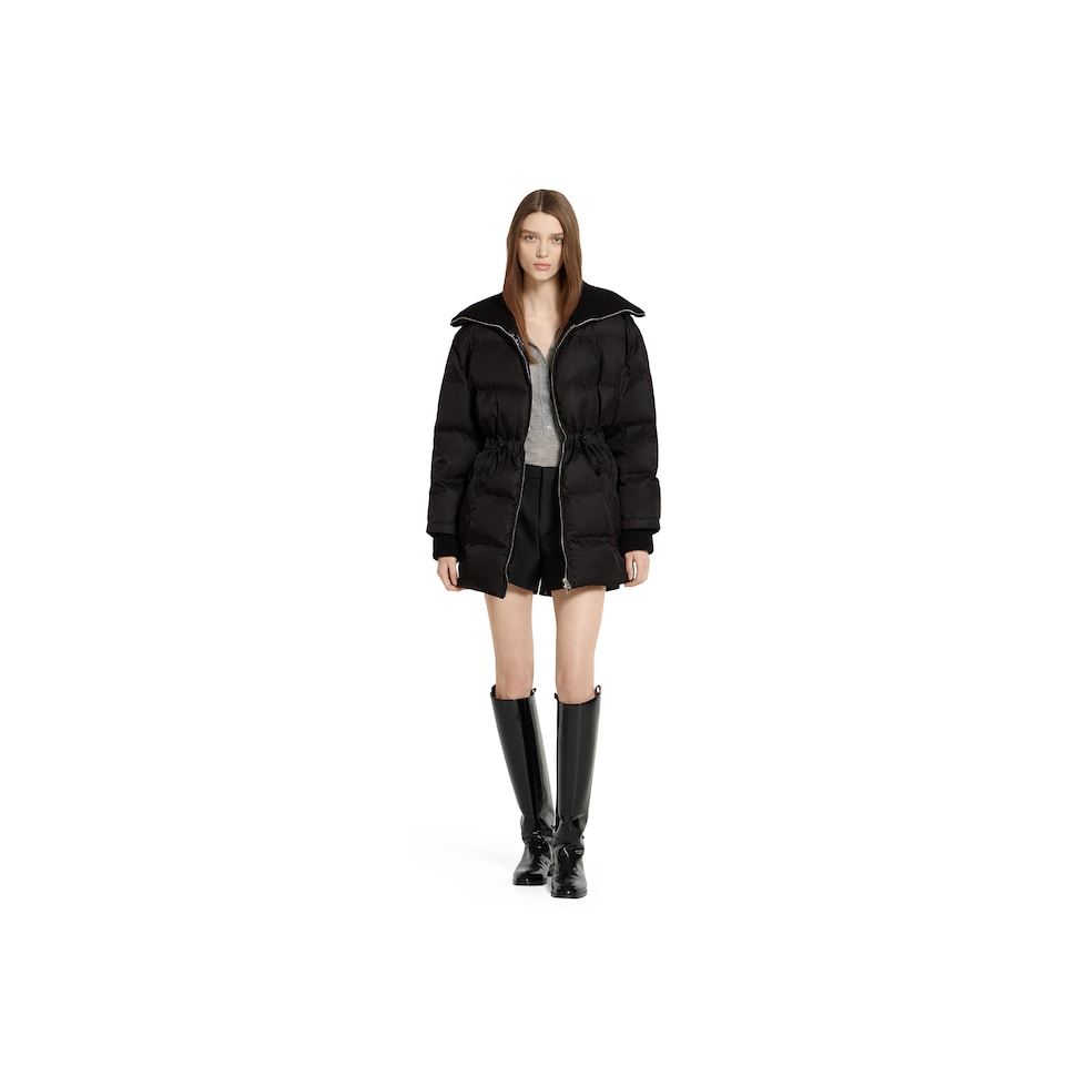 Gabardine fine nylon jacket with logo