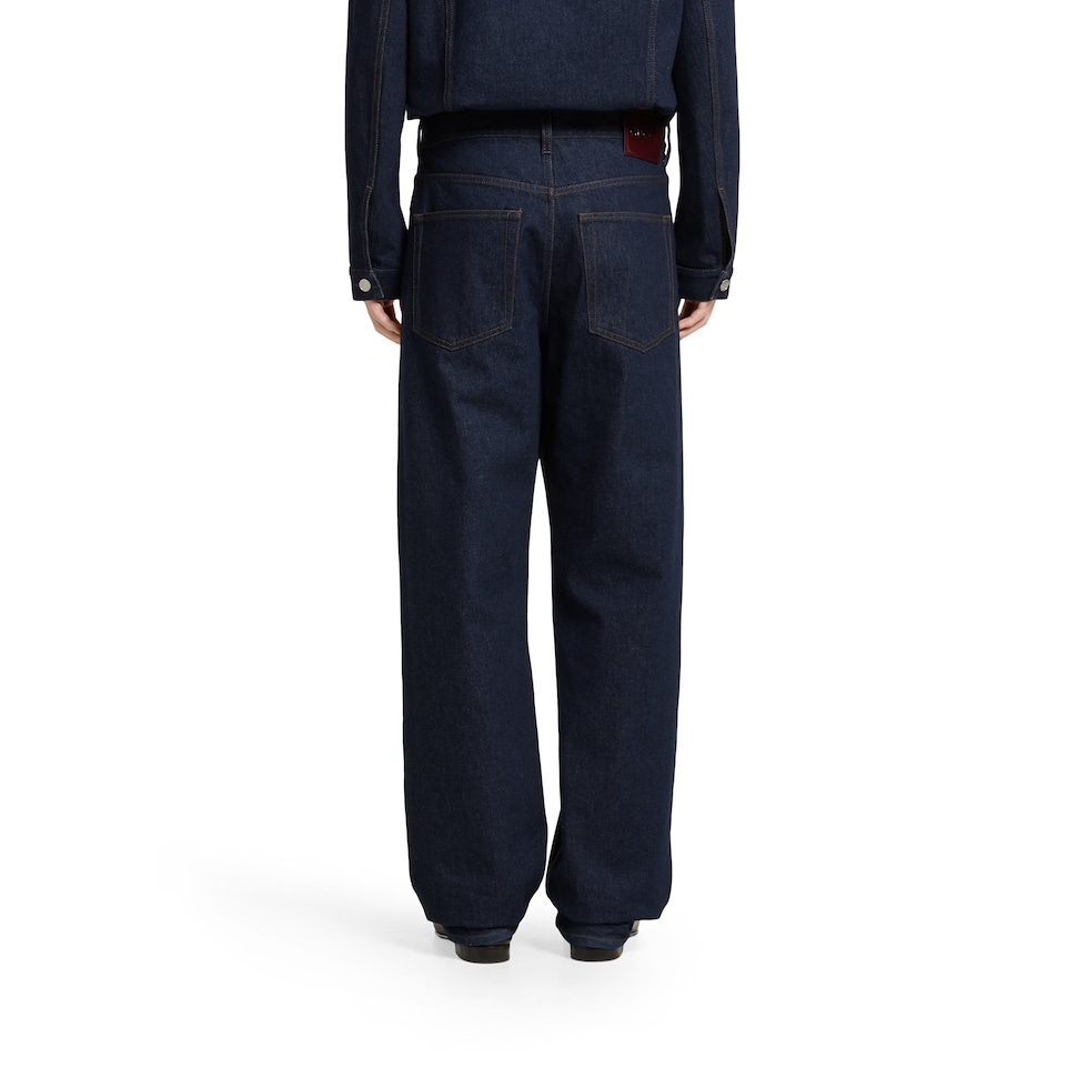 Loose fit cotton denim pant