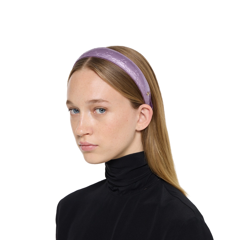 GG leather hairband