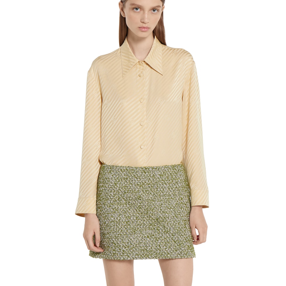 Interlocking GG silk jacquard shirt