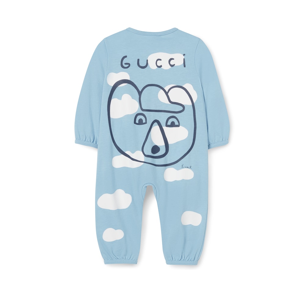 Tutina neonato in cotone con stampa